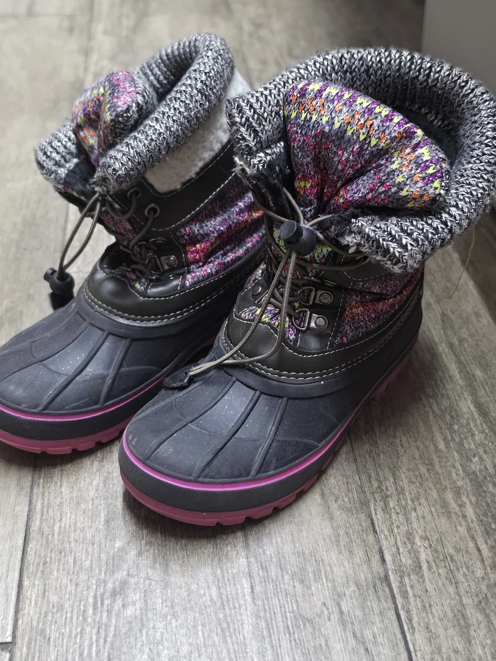 Kids Winter Snow Boots - Pink Accent